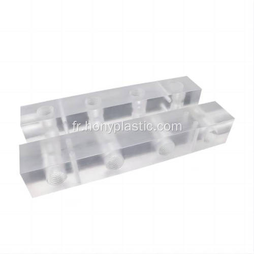 Pièces d'usinage CNC en acrylique transparent en plastique personnalisé
